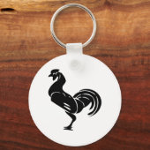 Porte-clés Silhouette de coq (Recto)