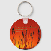 Porte-clés Silhouette de coucher du soleil inspirée (Recto)