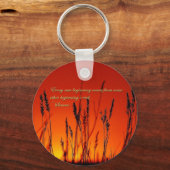 Porte-clés Silhouette de coucher du soleil inspirée (Recto)