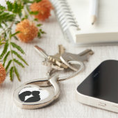 PORTE-CLÉS SILHOUETTE DE COUPLE ROMANTIQUE (Côté )