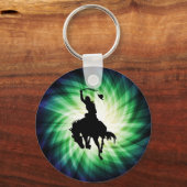 Porte-clés Silhouette de cowboy; Lumineuse (Recto)