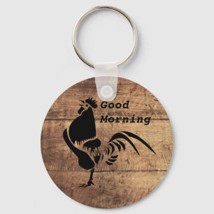 Porte-clés Silhouette de croisière à coq noir