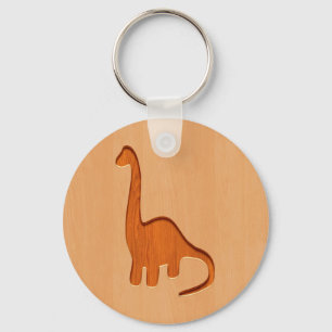 Porte-clés Silhouette de dinosaure gravée sur la conception