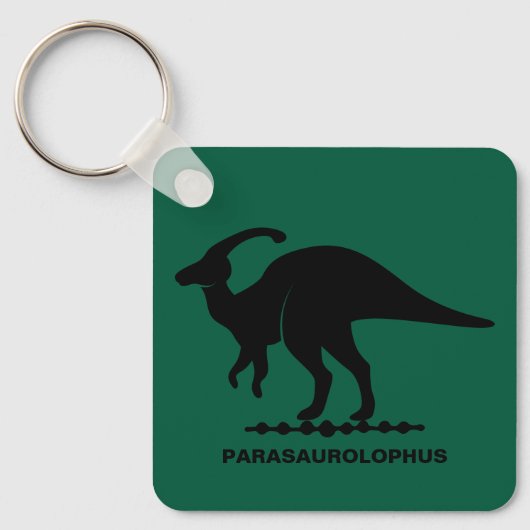 Porte-clés silhouette de dinosaure Parasaurolophus (Recto)