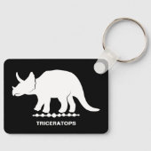 Porte-clés silhouette de dinosaure Triceratops (Recto)