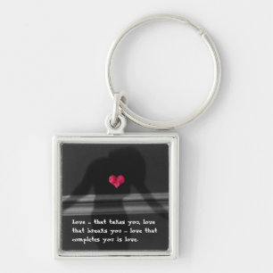Porte-clés Silhouette de femme, Coeur de Fleur & Amour - Art