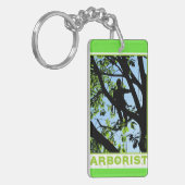 Porte-clés Silhouette de grimpeur d'arbre : Arboriste (Devant gauche)