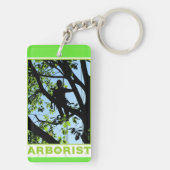 Porte-clés Silhouette de grimpeur d'arbre : Arboriste (Dos)