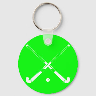 Porte-clés Silhouette de hockey de terrain Porte - clé Vert