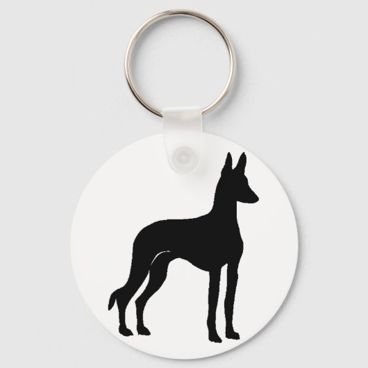 Porte-clés silhouette de hound ibizan (Recto)