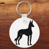 Porte-clés silhouette de hound ibizan (Recto)