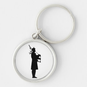 Porte-clés Silhouette de joueur de cornemuse écossais