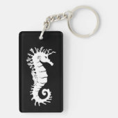 Porte-clés Silhouette de la Créature de la Mer - Hippocampes (Dos)