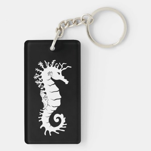 Porte-clés Silhouette de la Créature de la Mer - Hippocampes (Dos)