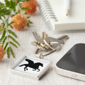 Porte-clés Silhouette de la licorne ailée (Côté)