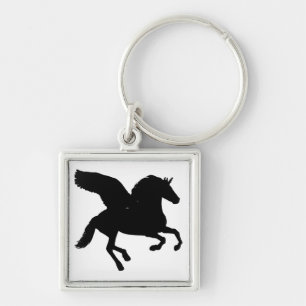 Porte-clés Silhouette de la licorne ailée