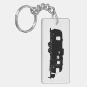 Porte-clés Silhouette de la remorque rv de voyage sur le (Devant gauche)