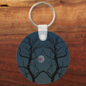 Porte-clés Silhouette de l'arbre clair de lune (Recto)