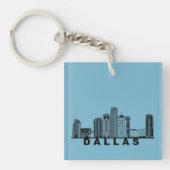 Porte-clés Silhouette de l'horizon de Dallas (Devant)