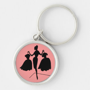 Porte-clés Silhouette de mode vintage