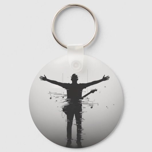 Porte-clés Silhouette de musicien (Recto)