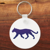 Porte-clés Silhouette de panthère violette - Choisir la coule (Recto)