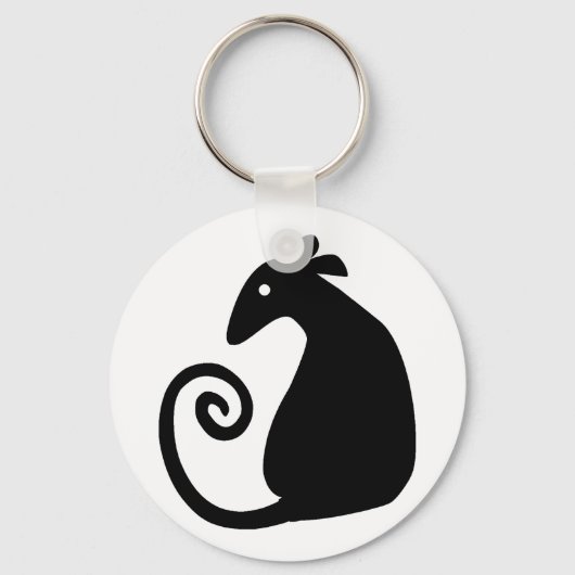 Porte-clés silhouette de rat (Recto)