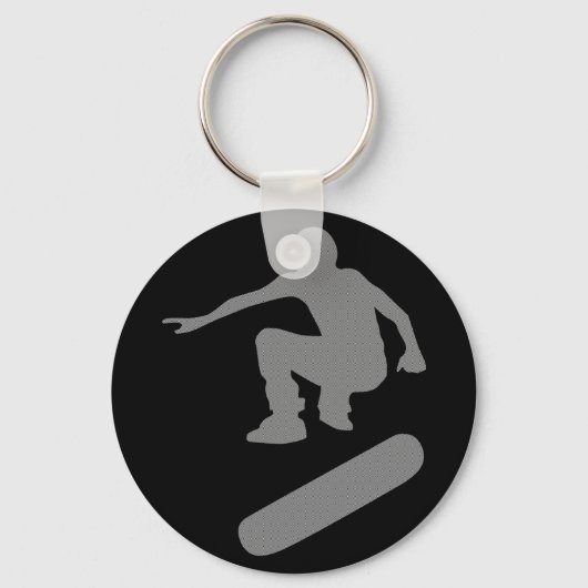 Porte-clés silhouette de skateboard (Recto)