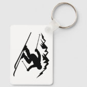 Porte-clés Silhouette de skieur (Verso)