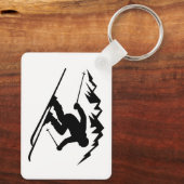 Porte-clés Silhouette de skieur (Verso)