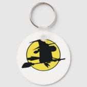 Porte-clés Silhouette de sorcière d'Halloween (Recto)