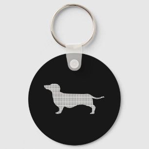 Porte-clés Silhouette de teckel de beaucoup