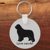 Porte-clés silhouette de terre-neuve (Recto)