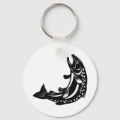 Porte-clés Silhouette de truite sautante (Recto)