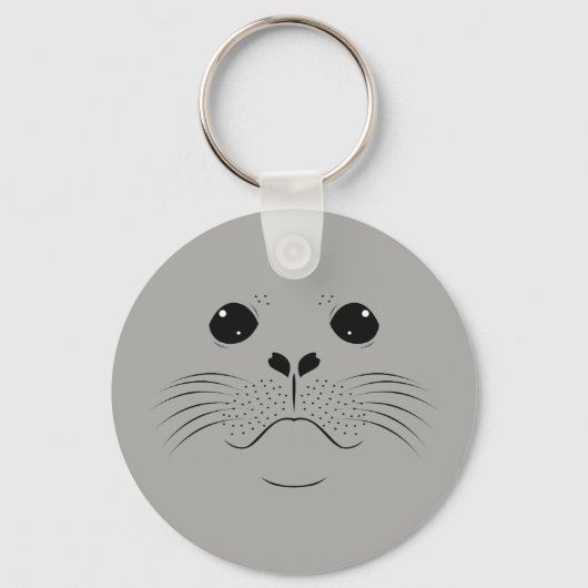 Porte-clés Silhouette de visage de phoque (Recto)