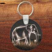 Porte-clés Silhouette d'éléphant lumineux (Recto)