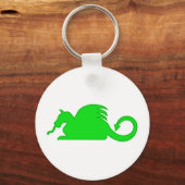 Porte-clés Silhouette Dragon Vert (Recto)