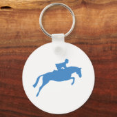 Porte-clés Silhouette du cavalier (bleu) (Recto)