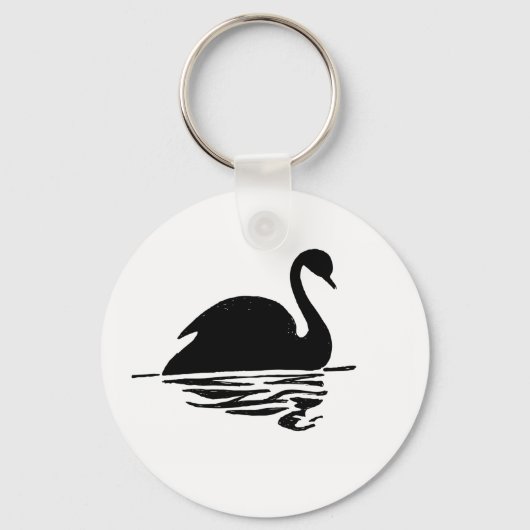 Porte-clés Silhouette du cygne noir (Recto)