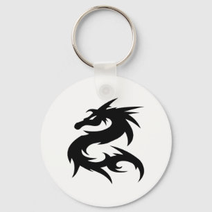 Porte-clés Silhouette du dragon tribal