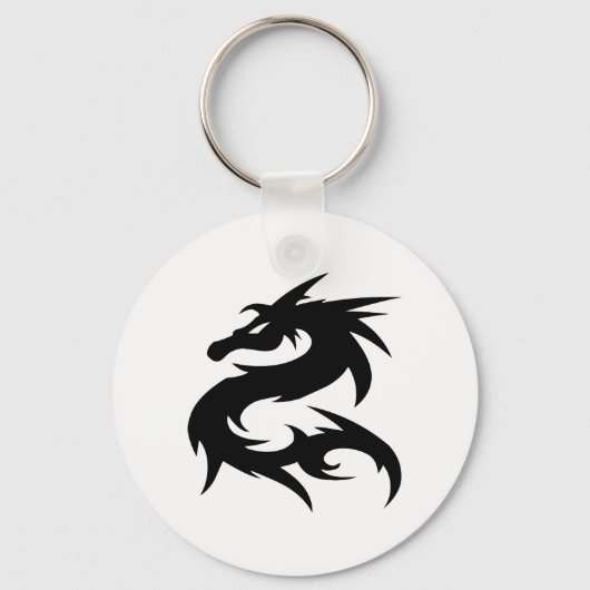Porte-clés Silhouette du dragon tribal (Recto)