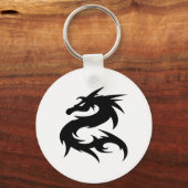 Porte-clés Silhouette du dragon tribal (Recto)