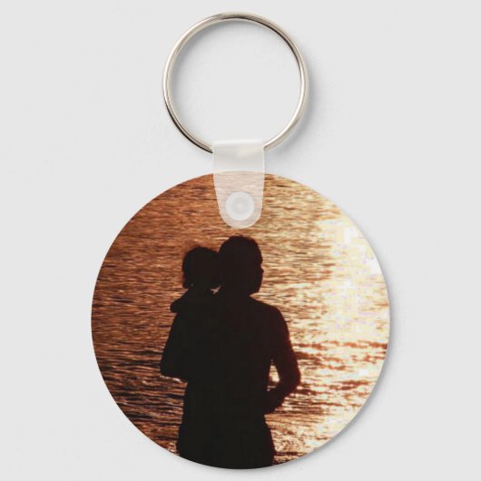 Porte-clés Silhouette du père et de l'enfant (Recto)