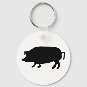 Porte-clés Silhouette du porc