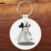 Porte-clés Silhouette d'un couple dansant (Recto)