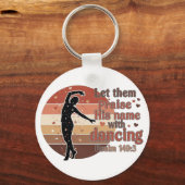 Porte-clés Silhouette d'une danseuse - Design basé sur le psa (Recto)