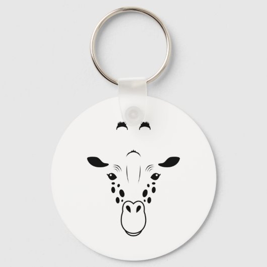 Porte-clés Silhouette face Giraffe (Recto)