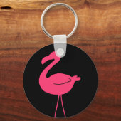 Porte-clés Silhouette Flamant rose rose (Recto)