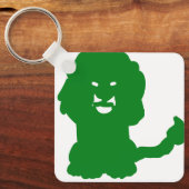 Porte-clés silhouette Lion Vert Zodiaque (Recto)