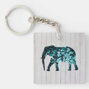 Porte-clés Silhouette lunatique d'éléphant d'étincelles